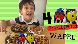 Gezonde wafels maken slecht 4 ingredienten  Biologisch Snel Makkelijk [upl. by Ihel]