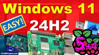 Install Windows 11 24H2 with updates to Raspberry Pi 5 without using a classic PC or a smartphone [upl. by Nilcaj]