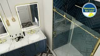 Renovate For Less Bathroom Remodeling Ideas 3 Transformational Design Visions for a 1990 Bathroom [upl. by Naimed]