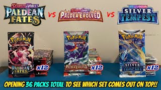 PALDEAN FATES vs PALDEA EVOLVED vs SILVER TEMPEST Glitched Packs Pokemon Card Opening Battle [upl. by Mechling]