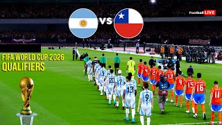 Argentina vs Chile  FIFA World Cup 2026™ Qualifiers  Full Match  Realistic PES Gameplay [upl. by Allesor]