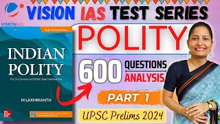 VISION IAS PRELIMS TEST SERIES 2024  POLITY  Part 1  I WILL  UPSC PRELIMS  TEST 1 [upl. by Coady]