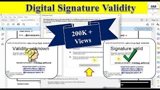 Digital Signature Validate in PDFUnknown Signature Error in PDF [upl. by Bronnie128]