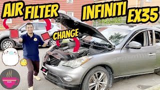 How to Replace Engine Air Filter 2011 Infiniti EX35 [upl. by Chrisman]