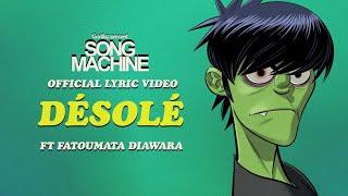 Gorillaz  Désolé ft Fatoumata Diawara Official Lyric Video [upl. by Spaulding]