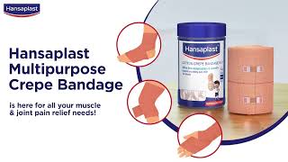 How to Wrap Bandage on your Muscle Strains in 4 Simple Steps Hansaplast India Cotton Crepe Bandage [upl. by Angele152]