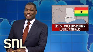 Weekend Update British Museums Return Ghana Artifacts Disney Maternity Ward Rumor  SNL [upl. by Salem]