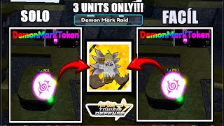 Solo Demon Mark Raid  3 Banner Units Only  All Star Tower Defense Roblox  astd [upl. by Enilec987]