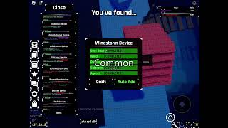 SOLS RNG Windstorm Device UNLOCKED Milestone solsrng roblox windstormdevice [upl. by Al769]