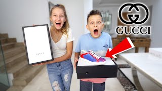 Customizing GUCCI Shoes and Giving them Away [upl. by Bore]