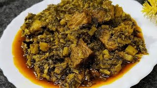 winter special palak gosht ki recipe 😋 easy and quick shalgam gosht winter special recipe [upl. by Eicnahc]