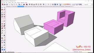 Sketchup 2017 Vormen  Vorm 2 [upl. by Harland440]