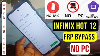 Infinix Hot 12 Play X6816 Frp BypassUnlock Google Account Lock Android 11 amp 12  Without Pc [upl. by Hecker125]