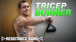 Resistance Band Tricep Workout At Home to Get Ripped [upl. by Nitsug]