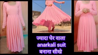 Anarkali dress Anarkali suit cutting and stitching  umbrella frock kurti cutting and stitching [upl. by Launame577]