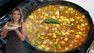 Meal on a Budget and Under 30 Minutes TRADITIONAL PICADILLO Super Easy Ground Beef Recipe [upl. by Llenaej]