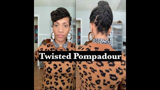 My Natural Hair Diary  Entry 26 11824  Twisted Pompadour [upl. by Marcoux]