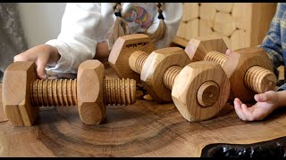 Making of accessories for cutting wooden threads [upl. by Estes]