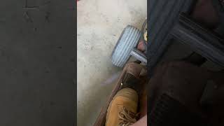 New lawn mower exhaust automobile gardenequipment viralvideo lawnmower backfires [upl. by Dnob371]