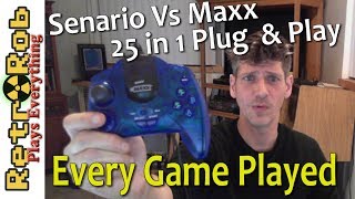 Senario Vs Maxx 25 in 1 Plug and Play Review Every Game Played poorly [upl. by Burdelle]