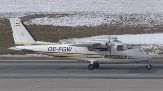 Südflug Partenavia P68B Victor takeoff at Graz Airport  OEFGW [upl. by Enitsenrae846]