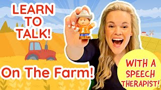 Learn Toddler Language Animals Farm Sounds Signs Songs with a Speech Therapist  Hey Macy [upl. by Rramel]