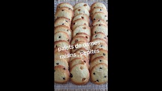 Recette  Palets de Dames aux Raisins et Pépites de Chocolat [upl. by Mcdowell]