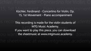 Kuchler Ferdinand Concertino for Violin Op 15 1st Movement Piano accompaniment [upl. by Klayman684]