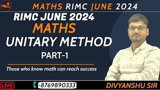 UNITARY METHOD PART1 RIMC JUNE 2024rimc rimccoachingcenter unitary unitarymethod [upl. by Davena]