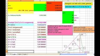 triangolo qualsiasi risolto con excel [upl. by Mireielle690]