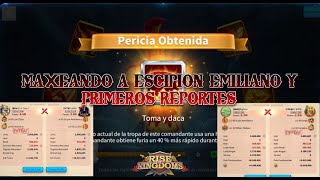 MAXEANDO A ESCIPION EMILIANO ALGUNA PRUEBA Y REPORTES  Rise of Kingdoms Español [upl. by Hallagan]