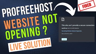 ProFreeHost Website Not Opening  Profreehost WordPress Not Working SOLUTION That Works [upl. by Ginzburg]