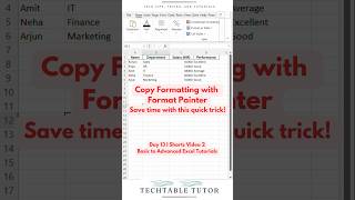 Excel Format Painter Tutorial Day 13 Video 2 excel excelshorts excelformat [upl. by Aneret786]