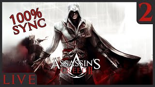 🔴 Assassins Creed 2  Part 2  Becoming an Assassin  100 Sync  Full Series Marathon [upl. by Anatolio]