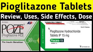 Pioglitazone 15 mg 30 mg Uses in Hindi  Pioglitazone Mechanism of Action Side Effects Dose [upl. by Oelak136]