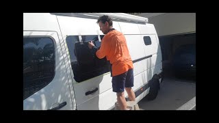 Renault Master Van Sliding Door Window Install  Van Life  Customisation  Fit Out [upl. by Jareen159]