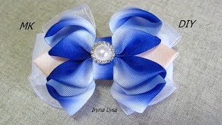 How To Make A Hair Bow🎀 Grosgrain Ribbon Gradient Tutorial [upl. by Nobie563]