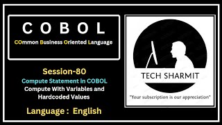 COMPUTE Statement in COBOL  Compute with variables and hardcoded values Session80  Cobol [upl. by Berni]