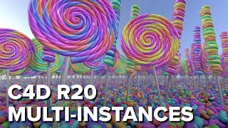 Multi Instances  Easily Work in Scenes with Millions of Clones New in C4D R20 [upl. by Delmer]