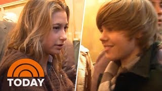 The Time Justin Bieber And Hailey Baldwin First Met In TODAY’s Lobby  TODAY [upl. by Neillij]