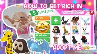 ✨ HOW TO GET RICH IN ADOPT ME 🫶 TIPS amp TRICKS WORKING 😱  Roblox Adopt Me [upl. by Hooke]