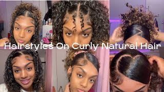 Cute Hairstyles On Curly Natural Hair❤️by lissluvv333 ✨️ [upl. by Carri258]