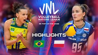 🇧🇷 BRA vs 🇵🇱 POL  Bronze Match  Highlights  Womens VNL 2024 [upl. by Ku]