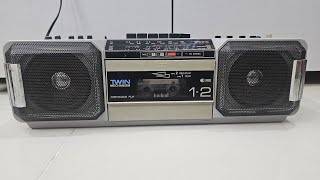 SHARP WAT281Z vintage stereo radio double cassette MO 919023321435 cassetteplayer sharp [upl. by Moriarty12]