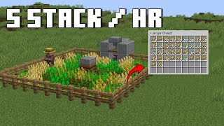 Wheat Farm 1165  1201  Minecraft wheat farm tutorial [upl. by Blackington]