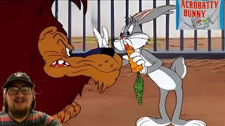 Looney Tunes Acrobatty Bunny 1946  First Time Watching Bugs vs the Circus Lion [upl. by Otnicaj972]