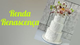 Bolo de casamento com renda renascença [upl. by Yenattirb21]