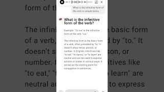 What is the infinitive form of the verb [upl. by Towroy582]