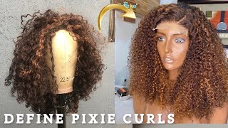 HOW TO REVAMP AND DEFINE PIXIE CURLS  FACTORY CURL PATTERN TUTORIAL [upl. by Euf]