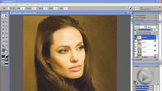 Angelina Jolie Photo Painting  Corel Painter 11 Tutorial [upl. by Sib438]